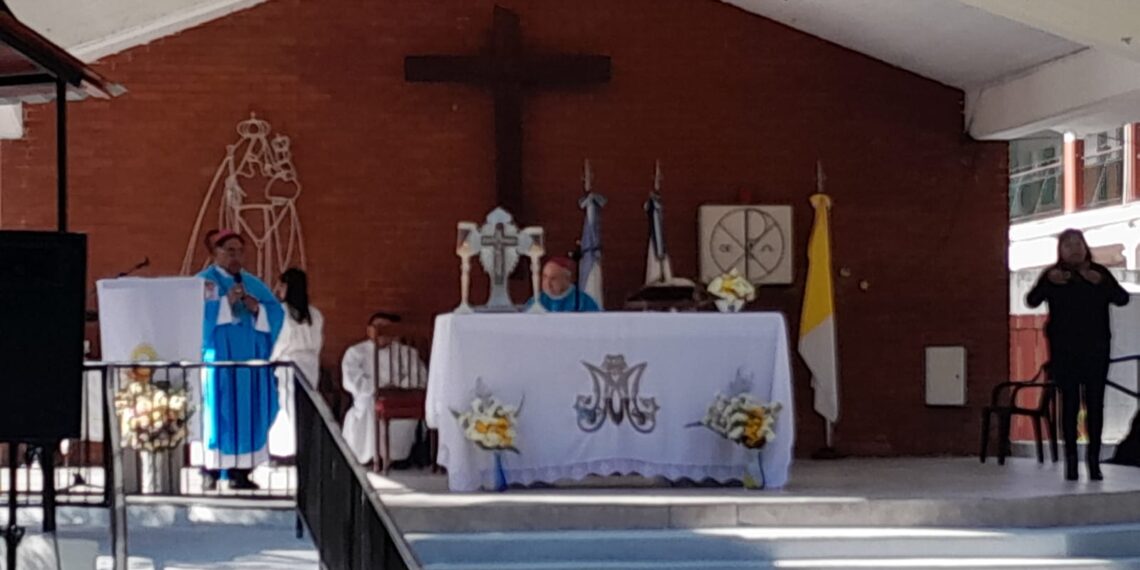 SE CELEBRÓ LA MISA POR LA PAZ Y LA JUSTICIA EN EL SANTUARIO DE RIO BLANCO