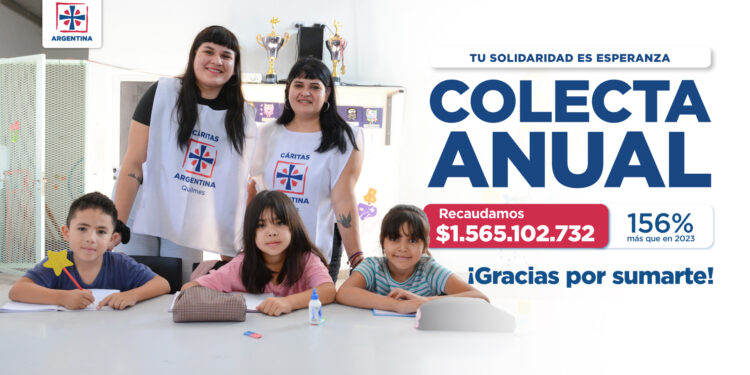 Cáritas recaudó más de 1.500 millones en su Colecta Anual