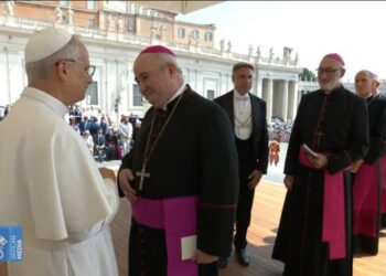 MONS FERNÁNDEZ CON EL PAPA LEÓN XIV